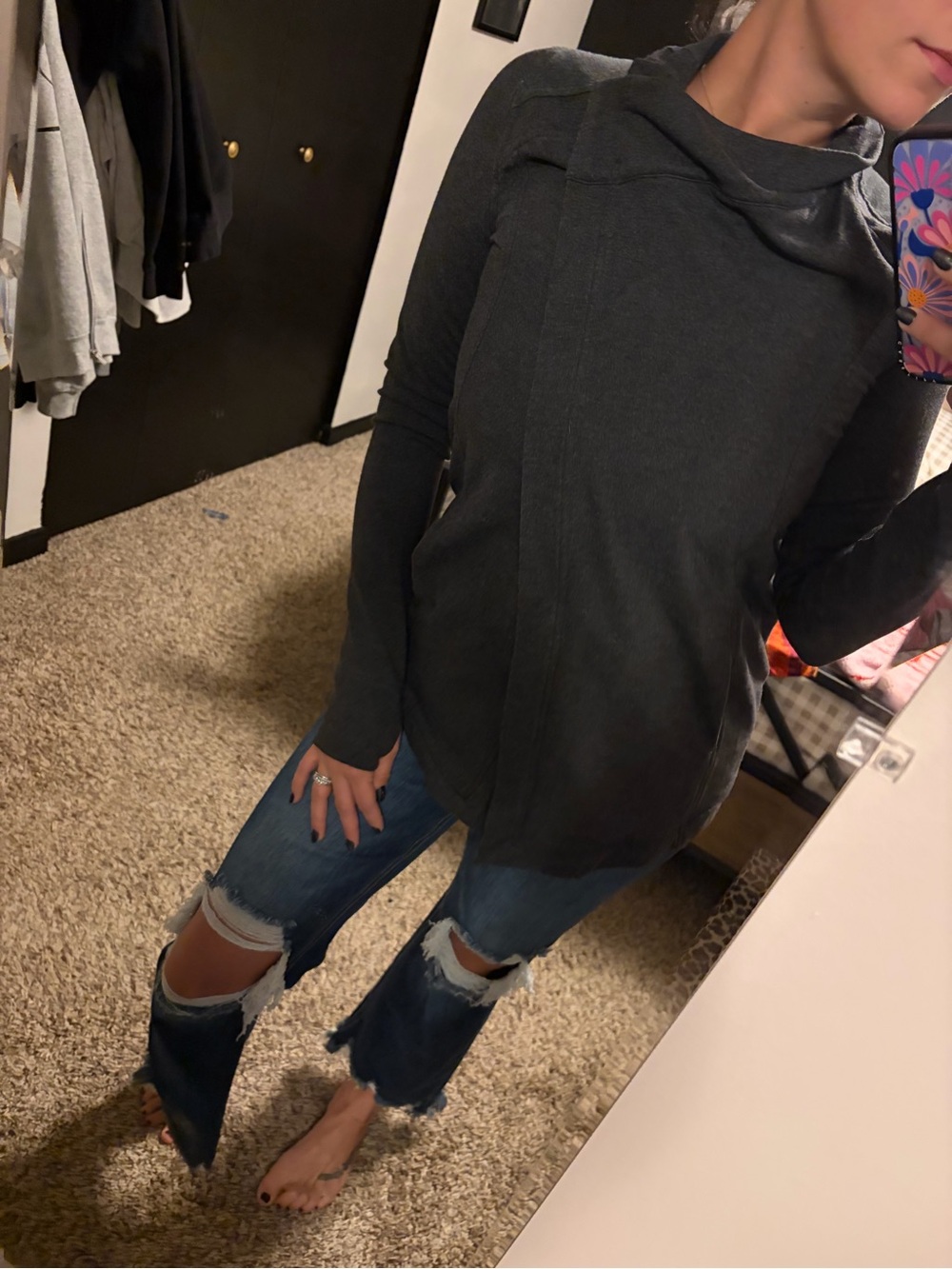 lululemon athletica Dark Gray Knit Tunic Top